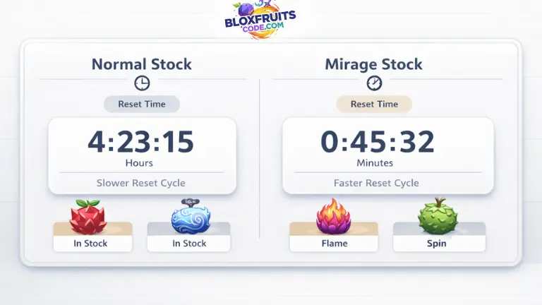 stock reset times comparison in blox fruits